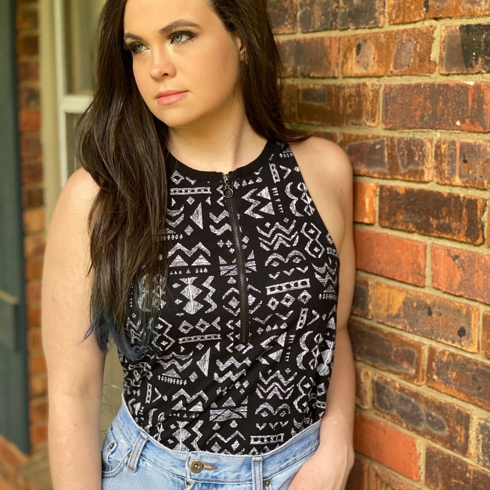 NWOT Black & White Print Tank Urban Outfitters